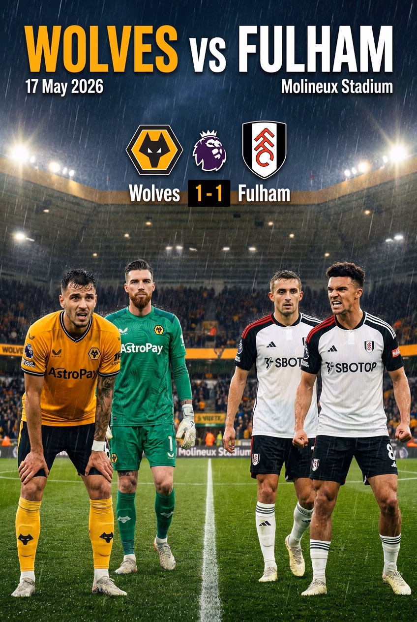 La poussée de Fulham vers le haut du classement échoue alors que les Wolves relégués accrochent un match nul 1-1