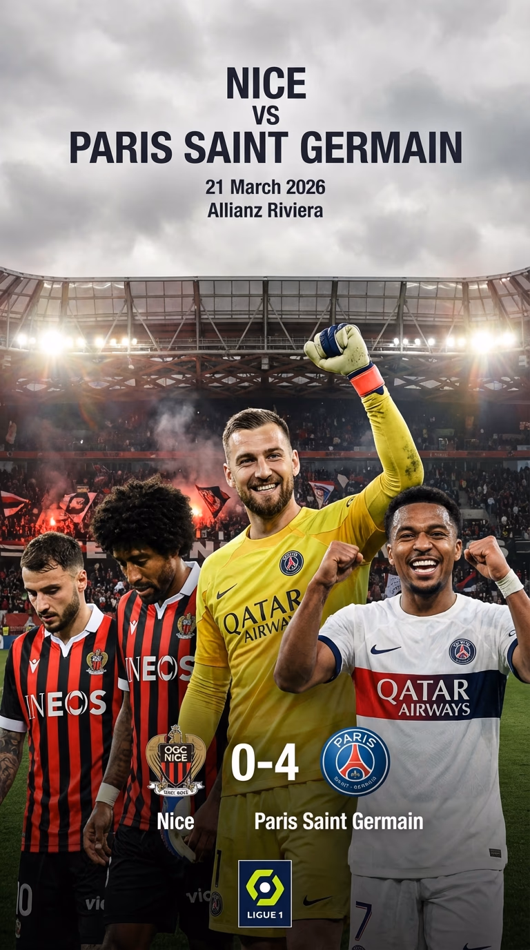 Nice vs Paris Saint Germain