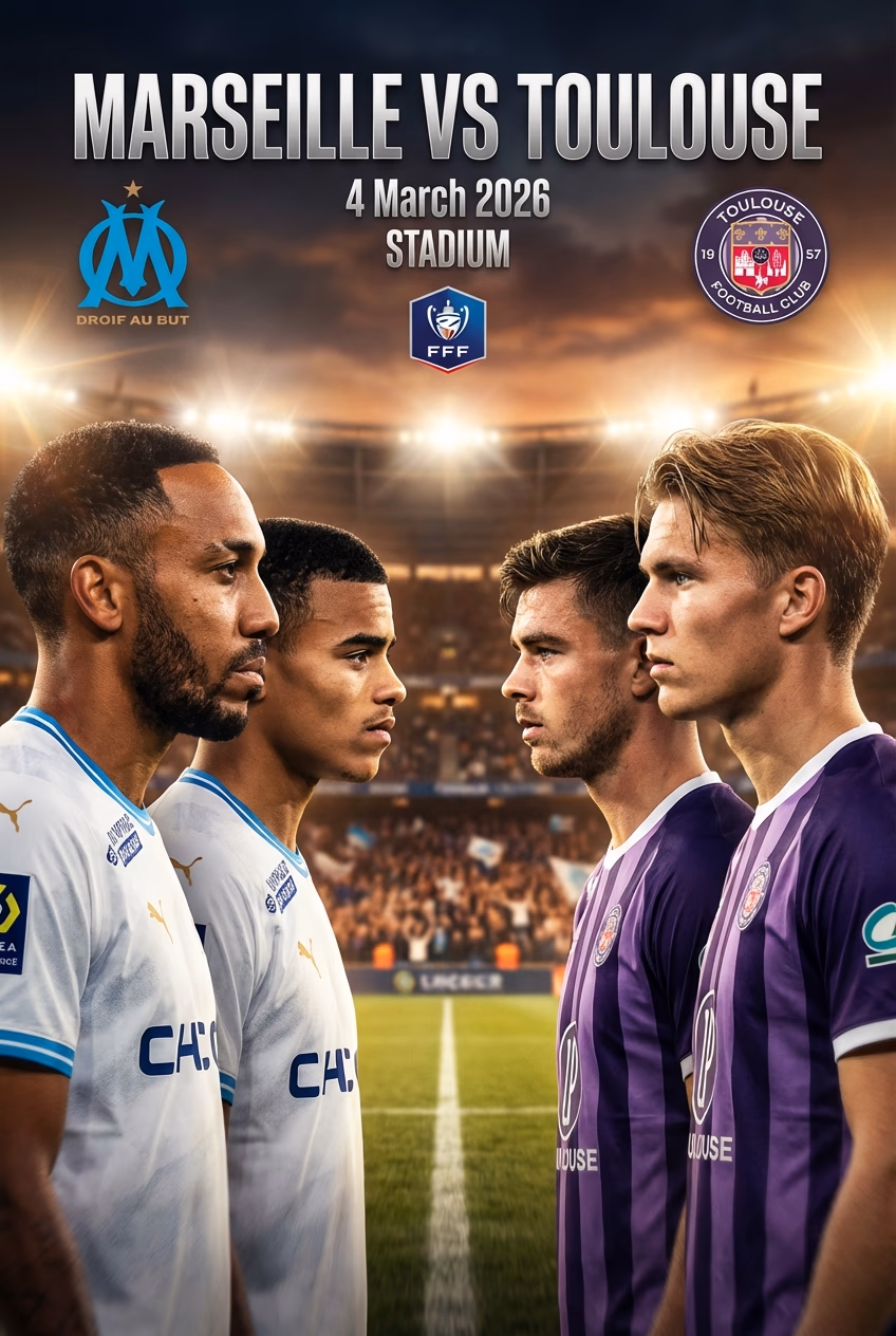 Coupe de France : l’OM vise une première demi-finale depuis 2016 face au champion toulousain