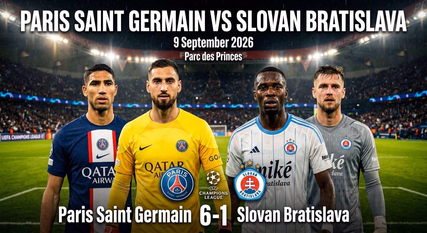 PSG Arrasa Slovan com Seis Gols enquanto Dembélé e Ferran Torres Colocam Time de Luis Enrique no Topo