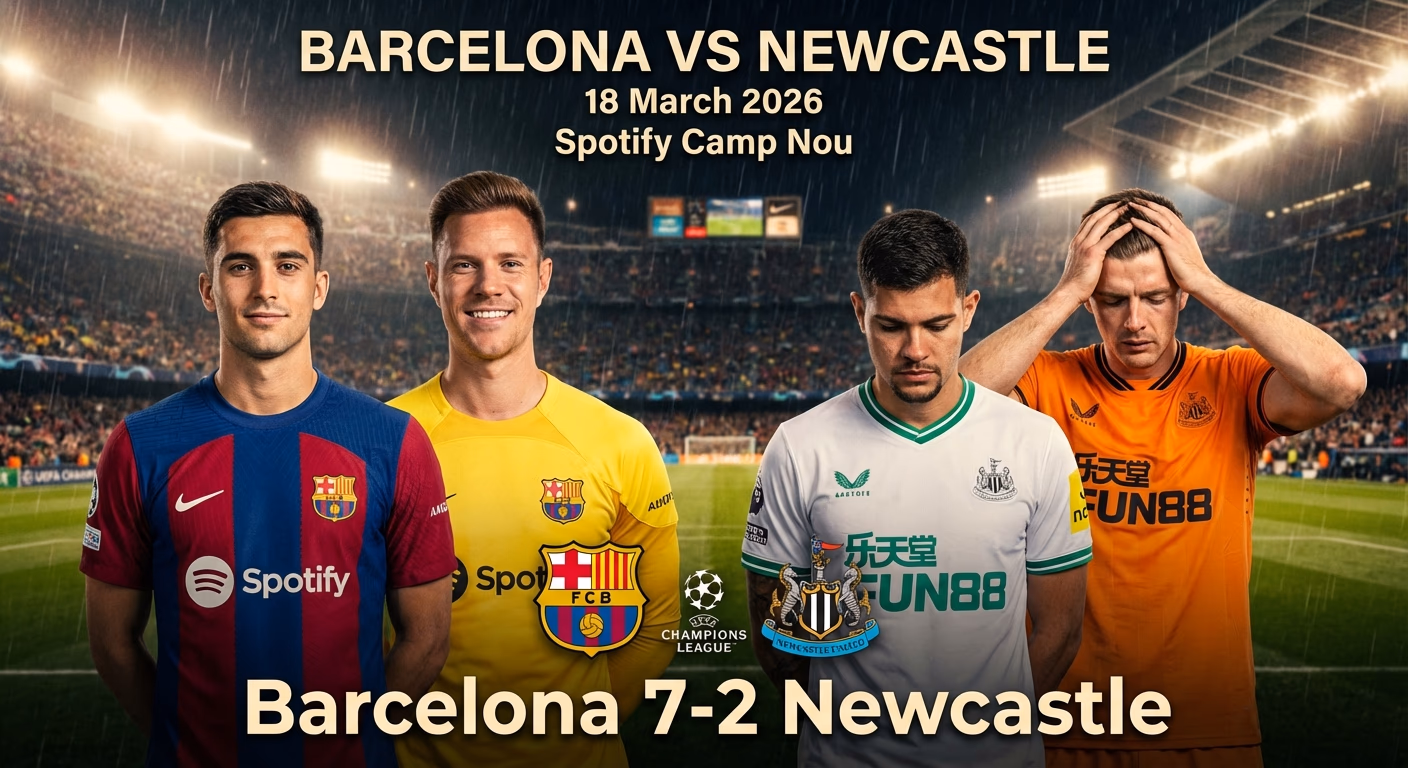 برشلونة بقيادة رافينيا يكتسح العمق الهش ل هاو، 7-2، ليؤكد زخم إعادة بناء هانسي فليك